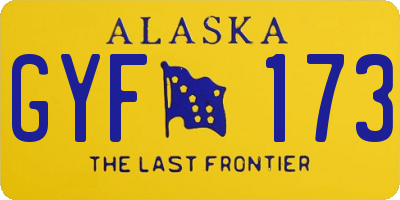 AK license plate GYF173