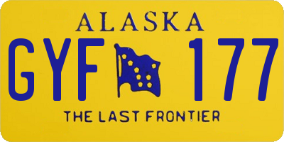 AK license plate GYF177