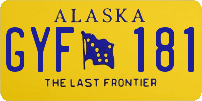 AK license plate GYF181
