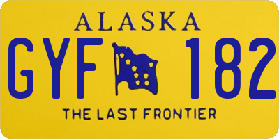 AK license plate GYF182
