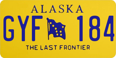 AK license plate GYF184