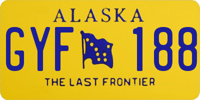 AK license plate GYF188