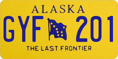 AK license plate GYF201
