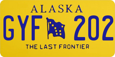 AK license plate GYF202
