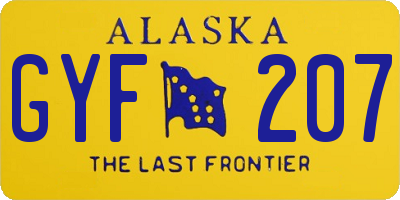 AK license plate GYF207