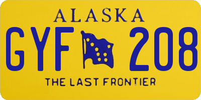 AK license plate GYF208
