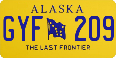 AK license plate GYF209