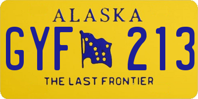 AK license plate GYF213