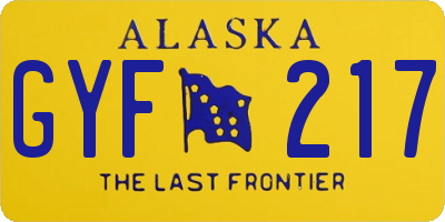 AK license plate GYF217