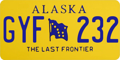 AK license plate GYF232