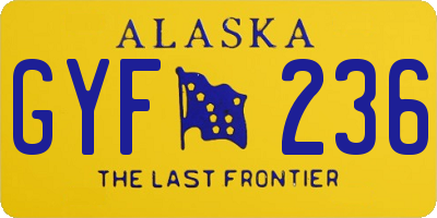 AK license plate GYF236