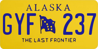 AK license plate GYF237