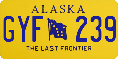 AK license plate GYF239