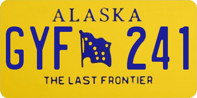 AK license plate GYF241