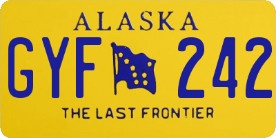 AK license plate GYF242
