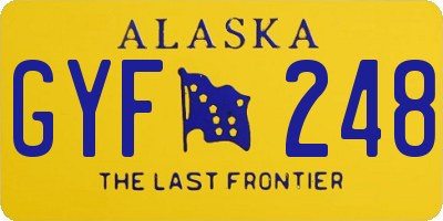 AK license plate GYF248
