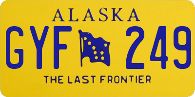 AK license plate GYF249