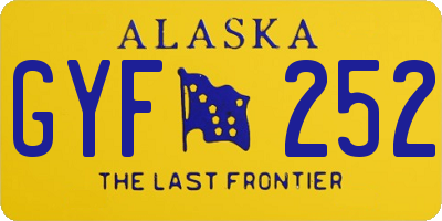 AK license plate GYF252