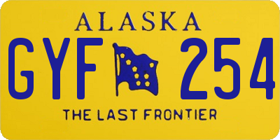 AK license plate GYF254