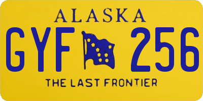 AK license plate GYF256