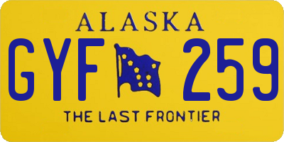 AK license plate GYF259