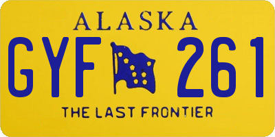 AK license plate GYF261