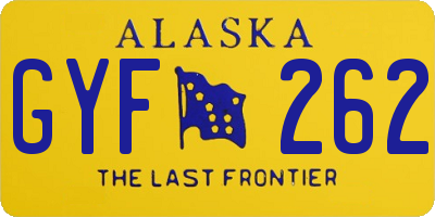 AK license plate GYF262