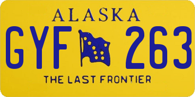 AK license plate GYF263