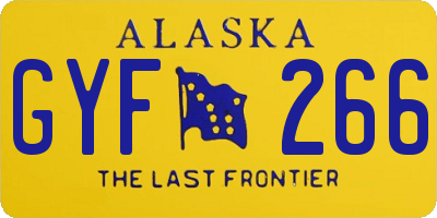 AK license plate GYF266