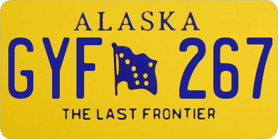 AK license plate GYF267