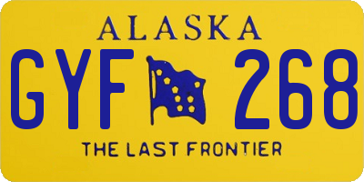 AK license plate GYF268