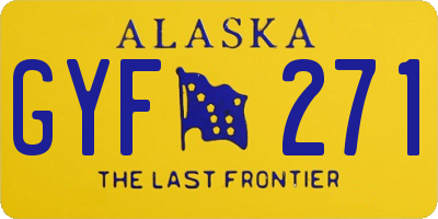 AK license plate GYF271