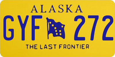 AK license plate GYF272