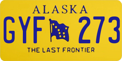 AK license plate GYF273