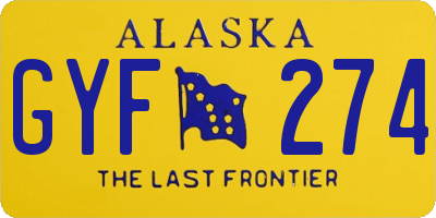 AK license plate GYF274