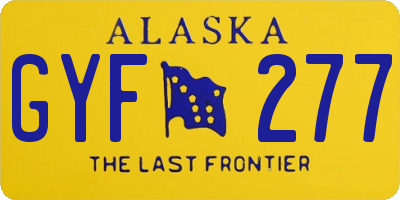 AK license plate GYF277