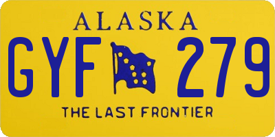 AK license plate GYF279