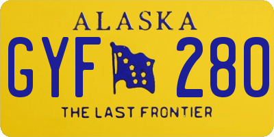 AK license plate GYF280