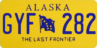 AK license plate GYF282