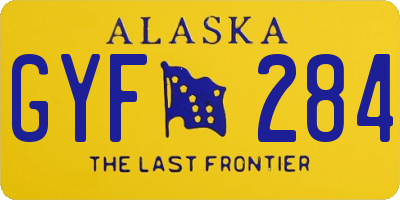 AK license plate GYF284