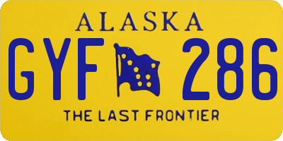AK license plate GYF286