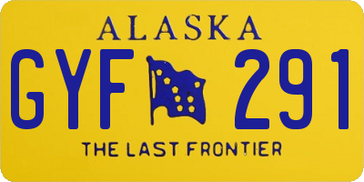 AK license plate GYF291