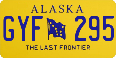 AK license plate GYF295
