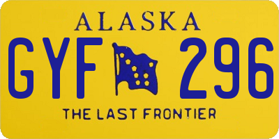 AK license plate GYF296