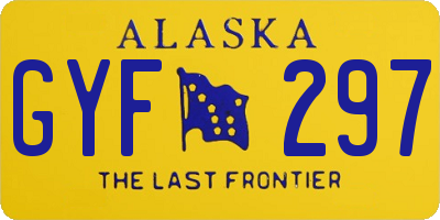 AK license plate GYF297