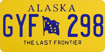 AK license plate GYF298
