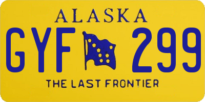 AK license plate GYF299