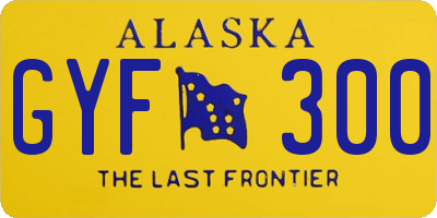 AK license plate GYF300