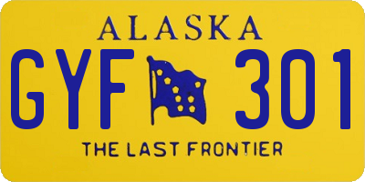 AK license plate GYF301