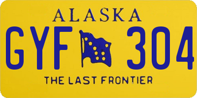 AK license plate GYF304